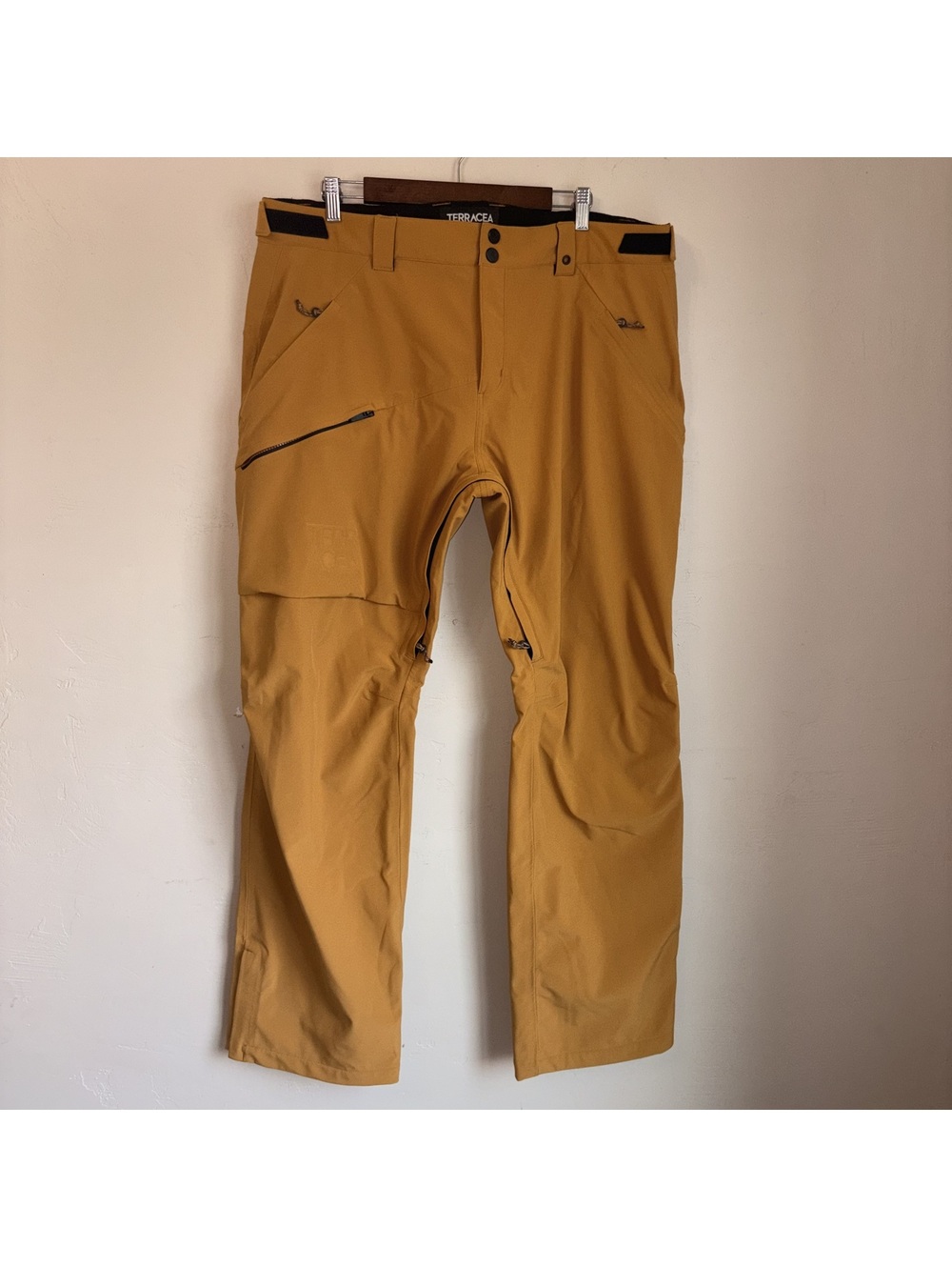 Terracea Men's 3XL Palmer Softshell Mustard Yellow Snow Ski Pants Winter Gear